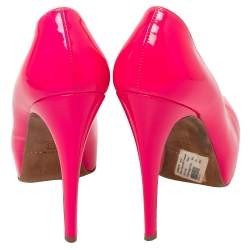 Brian Atwood Pink  Patent Leather Platform  Pumps Size 38.5