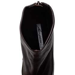 Brian Atwood Burgundy Leather Ankle Length Boots Size 38.5