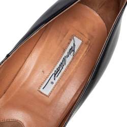 Pre Owned Brian Atwood Black Patent Leather Platform Pumps Size 42