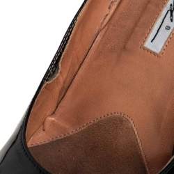 Pre Owned Brian Atwood Black Patent Leather Platform Pumps Size 42