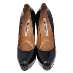 Brian Atwood Black Patent Leather Platform Pumps Size 40