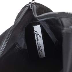 Pre Owned Brian Atwood Black Suede Knee Length Boots Size 37.5