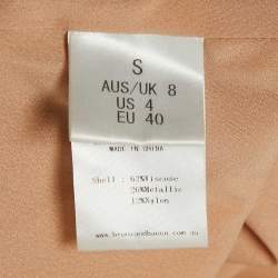 Bronx & Banco Beige Metallic Jersey and Tulle Florence Strapless Mini Dress S