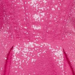Bronx & Banco Pink Sequin Strapless Corset Maraya Mini Dress S
