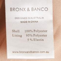 Bronx & Banco Beige Glitter Embellished Tulle Bustier Midi Dress S