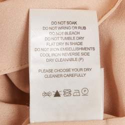 Bronx & Banco Beige Glitter Embellished Tulle Bustier Midi Dress S