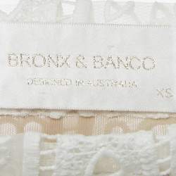 Bronx & Banco White Lace Belted Asymmetric Mini Skirt XS