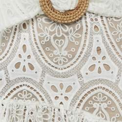 Bronx & Banco White Lace Belted Asymmetric Mini Skirt XS