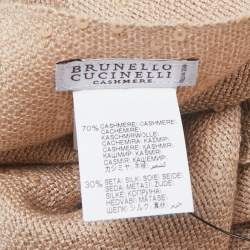 Brunello Cucinelli Beige Sequined Cashmere and Silk Stole
