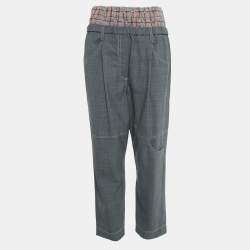 Brunello Cucinelli Medium Grey Sequin Detailed Pants S