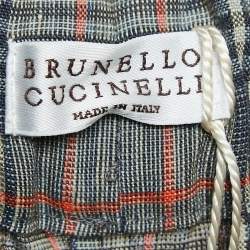 Brunello Cucinelli Medium Grey Sequin Detailed Pants S