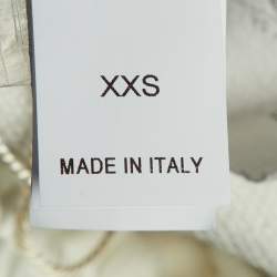 Pre Owned Brunello Cucinelli White Cotton Monili Detail Jogger Pants XXS