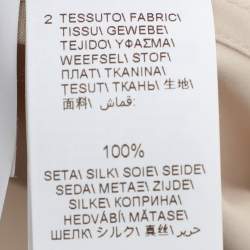 Pre Owned Brunello Cucinelli Beige Cotton Silk Floral Cut Out Sleeve Button Front Shirt S