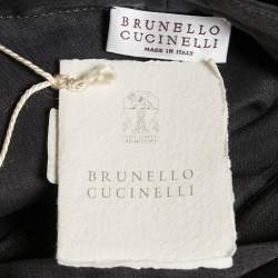 Brunello Cucinelli Black Cotton Single Buttoned Shirt M