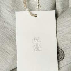 Pre Owned Brunello Cucinelli Grey Jersey Pleated Wide Leg Trousers S