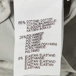 Pre Owned Brunello Cucinelli Grey Jersey Pleated Wide Leg Trousers S