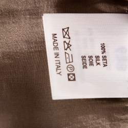 Pre Owned Brunello Cucinelli Beige Silk Layered Midi Skirt M