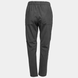 Brunello Cucinelli Grey Wool Bead Trimmed Pants S