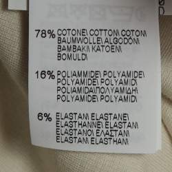 Pre Owned Brunello Cucinelli White Stretch-Cotton Double-Breasted Blazer XL