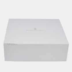 Pre Owned Brunello Cucinelli Navy Blue Sequined Knit Cardigan L