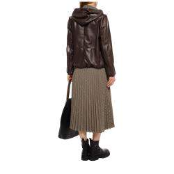 Brunello Cucinelli Brown Lambskin Leather Jacket M (IT 42)