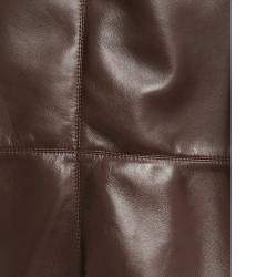 Brunello Cucinelli Brown Lambskin Leather Jacket M (IT 42)