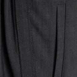 Brunello Cucinelli Grey Virgin Wool Tapered Pants Size 38