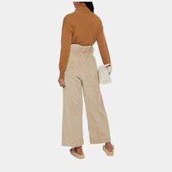 Pre Owned Brunello Cucinelli Cotton Wide Leg Pants 42