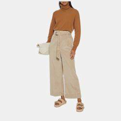 Pre Owned Brunello Cucinelli Cotton Wide Leg Pants 42