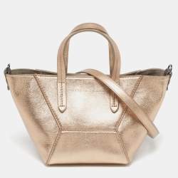 مملوكة مسبقًا Brunello Cucinelli BC Duo Mini Metallic Leather Tote