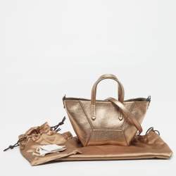مملوكة مسبقًا Brunello Cucinelli BC Duo Mini Metallic Leather Tote