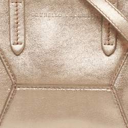 مملوكة مسبقًا Brunello Cucinelli BC Duo Mini Metallic Leather Tote