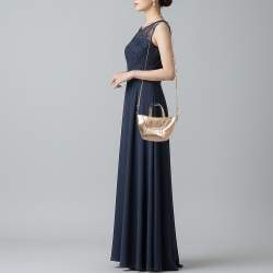 مملوكة مسبقًا Brunello Cucinelli BC Duo Mini Metallic Leather Tote