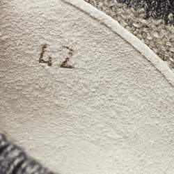 Brunello Cucinelli Grey Knit Fabric Low Top Sneakers Size 42