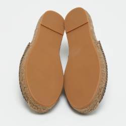 مملوكة مسبقًا حذاء إسبادريل برونيلو كوتشينيللي معدني سويدي رمادي مفتوح من الخلف مقاس 36