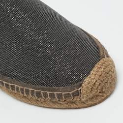 مملوكة مسبقًا حذاء إسبادريل برونيلو كوتشينيللي معدني سويدي رمادي مفتوح من الخلف مقاس 36