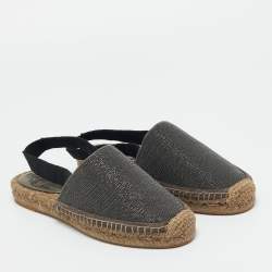 مملوكة مسبقًا حذاء إسبادريل برونيلو كوتشينيللي معدني سويدي رمادي مفتوح من الخلف مقاس 36