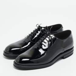 Pre Owned حذاء أوكسفورد برونيلو كوتشينيللي جلد لامع أسود مقاس 43