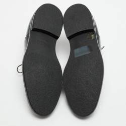 Pre Owned حذاء أوكسفورد برونيلو كوتشينيللي جلد لامع أسود مقاس 43