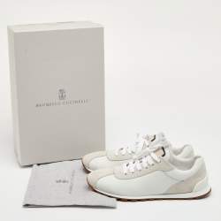 Pre Owned Brunello Cucinelli Size 36.5 Off White Low Top Sneakers