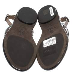 Brunello Cucinelli Multicolor Leather And Beads Strappy Flat Sandals Size 38