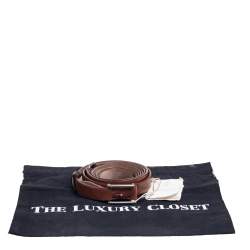 Brunello Cucinelli Dark Brown Python and Leather Double Wrap Waist Belt M