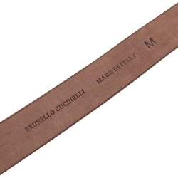 Brunello Cucinelli Dark Brown Python and Leather Double Wrap Waist Belt M
