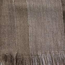 Pre Owned Brunello Cucinelli Brown Cashmere Monili Detail Shawl
