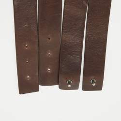 Brunello Cucinelli Dark Brown Leather Double Wrap Waist Belt M