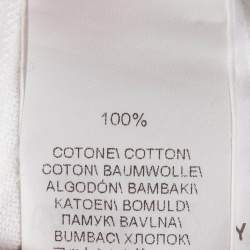 Pre Owned Brunello Cucinelli White Cotton Knit V-Neck Sweatshirt S