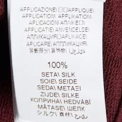 Pre Owned Brunello Cucinelli Burgundy Detailed Pocket Zip-Up Jacket S