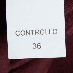 Brunello Cucinelli Burgundy Cotton Knit Pants XS