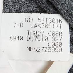 Pre Owned Brunello Cucinelli Grey Cotton Knit Trackpants XS