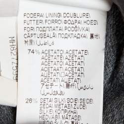 Pre Owned Brunello Cucinelli Grey Cotton Knit Trackpants XS